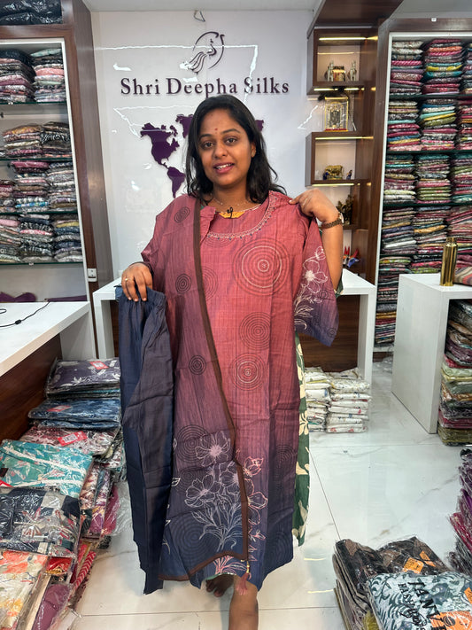 Embroidery with Digital Prints 3 Pcs Silk Salwar Set - JVSS22