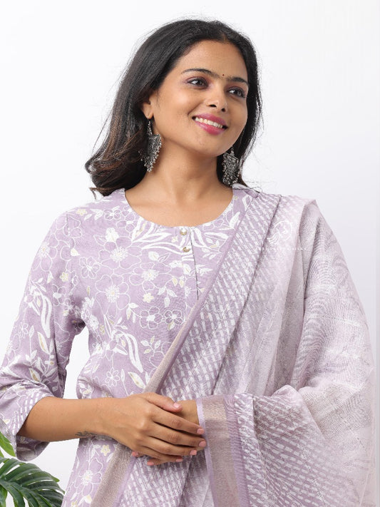 Spun Cotton Silk 3-Piece Salwar Set