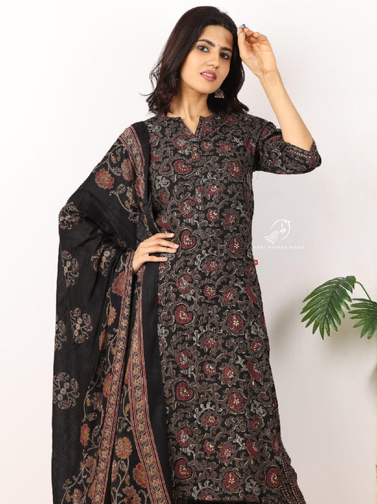 Spun Cotton Silk 3-Piece Salwar Set