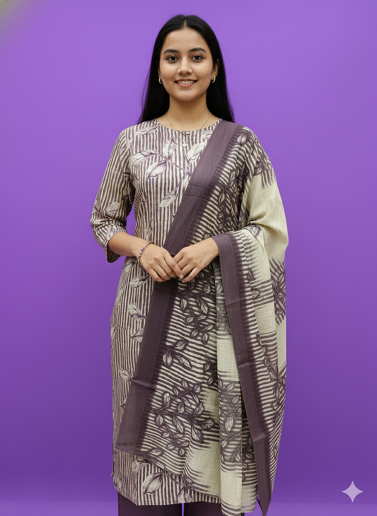 Casual Wear Shimmer Silk 3 Pcs Salwar Set - CWSS05