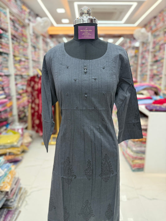 Jaipur Khadi Cotton Aline Kurti - ALKT107