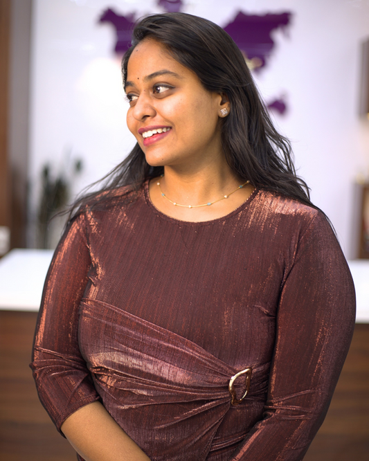 Brown Shimmer Bodycon Midi - WNMD46