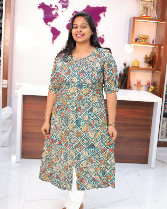 Budget Friendly Plus Size Aline Kurti - PSAK21
