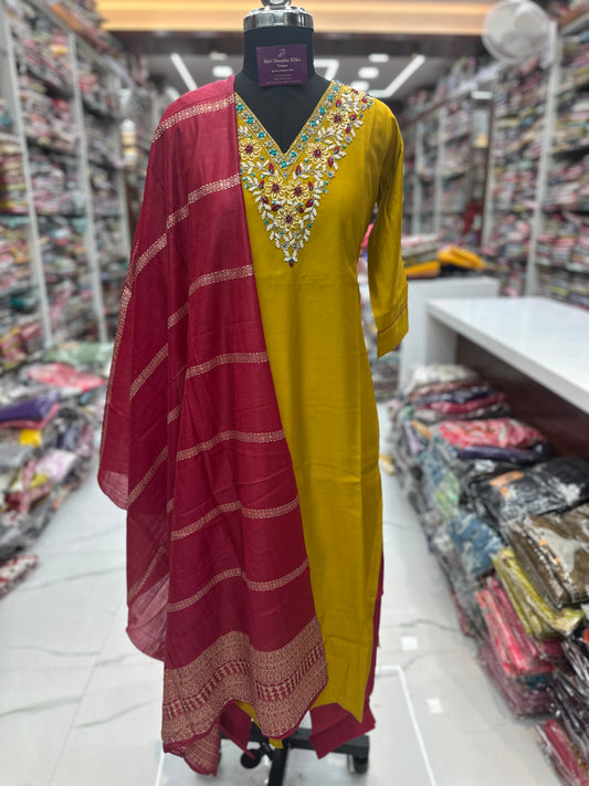 Premium Party Wear 3 Pcs Salwar Set - PSS