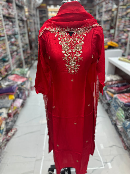 Premium Party Wear 3 Pcs Salwar Set - PSS