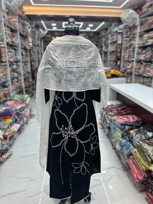 Premium Khadi Cotton 3 Pcs Salwar Set - PKSS05