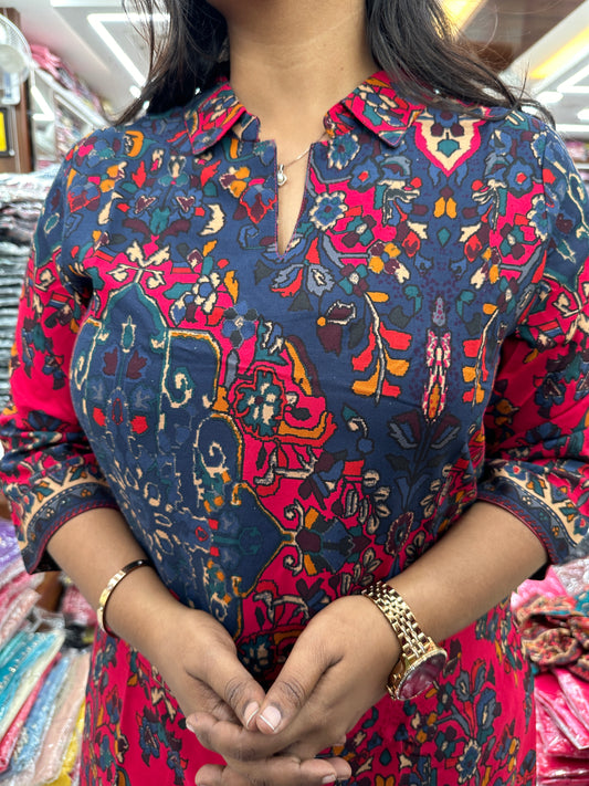 Kashmiri Co Ord Set Pink