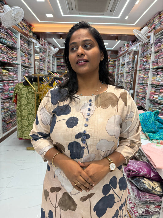 Crushy Silk Aline Kurti - AVKT01