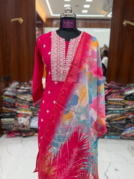 Premium Party Wear 3 Pcs Salwar Set - PSS