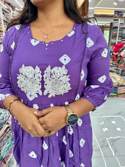 Vibrant Cotton Co Ord Set Lavender