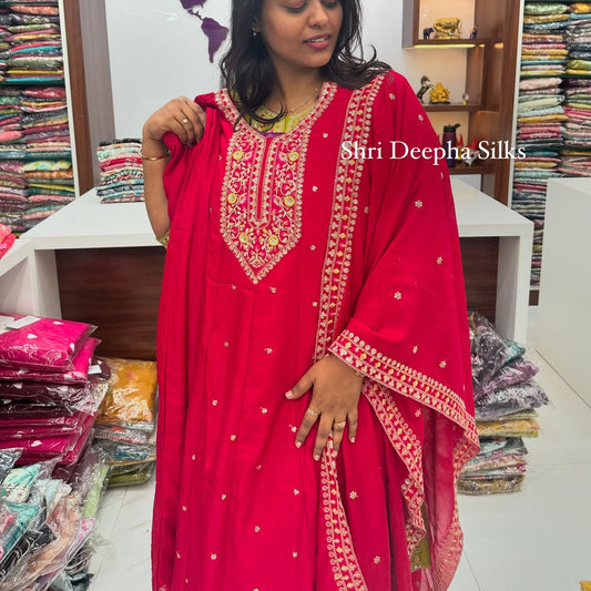 Premium Anarkali Silk Salwar Set