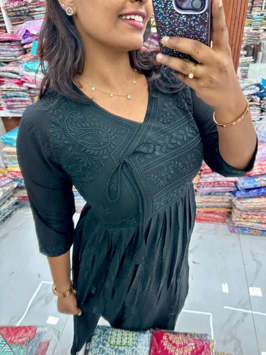 Chickenkari Kediya Cut MIDI Black