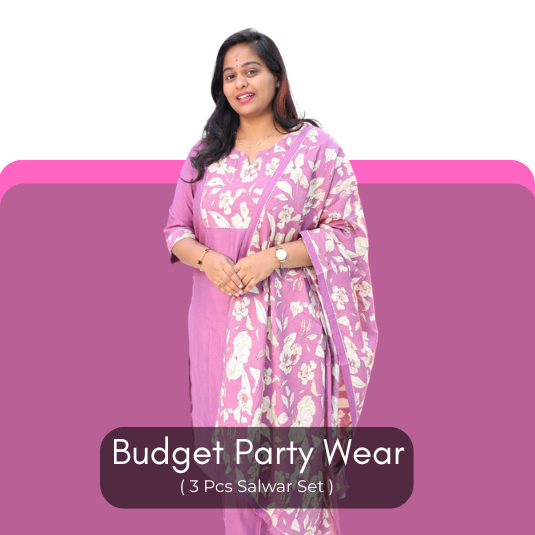 Budget Party Wear 3 Pcs Salwar Set