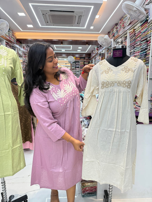 Khadi Cotton Aline Kurti - ALKT102