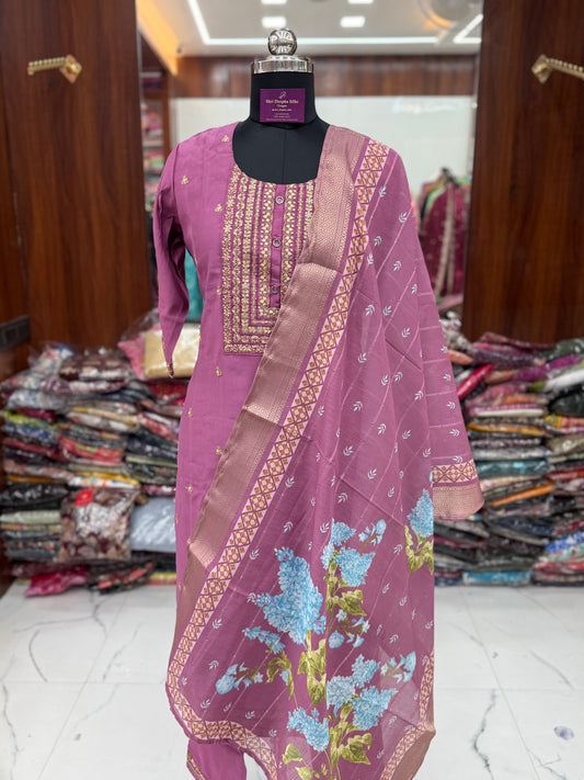 Premium Party Wear 3 Pcs Salwar Set - PSS