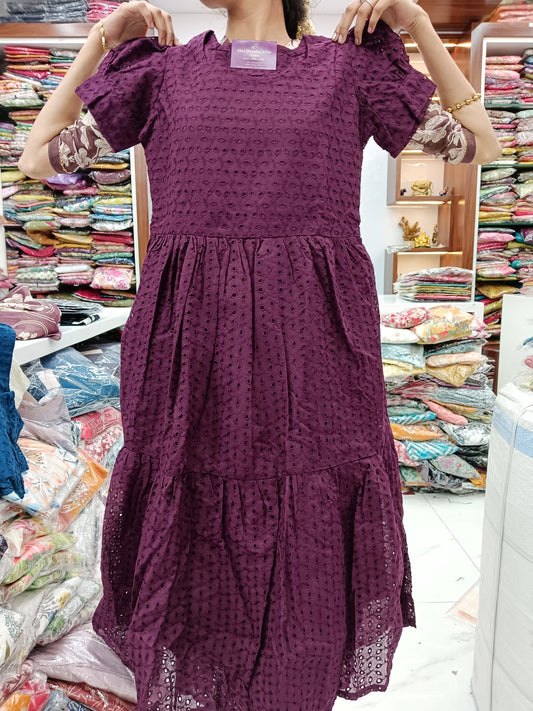 Hakoba Puff Midi - Wine