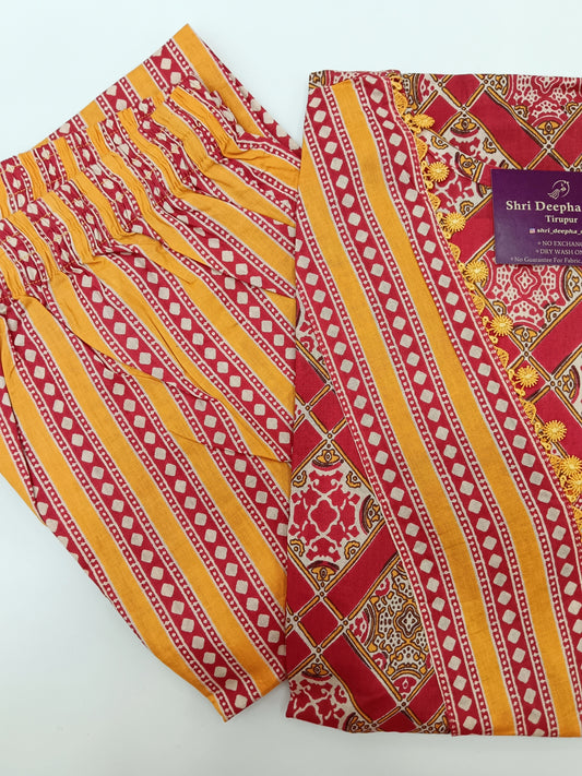 Pure Cotton 3 Pcs Salwar Set - PCS01