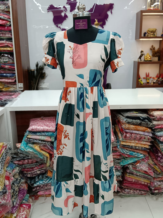 Spun Cotton Trendy Puff Midi - SCMD02