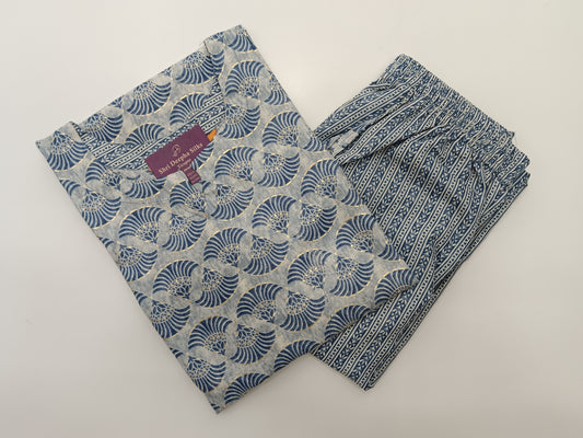 Office Wear Spun Cotton 2 Pcs Salwar Set