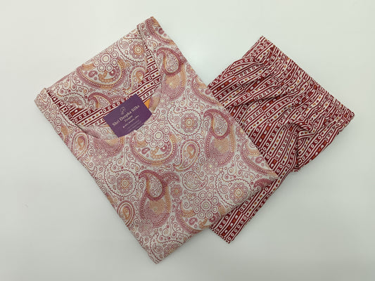 Office Wear Spun Cotton 2 Pcs Salwar Set