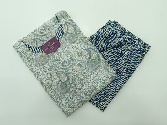 Office Wear Spun Cotton 2 Pcs Salwar Set