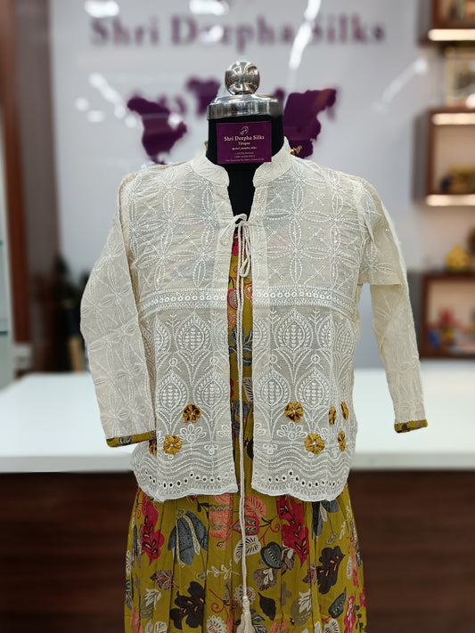 Overcoat Chikankari Midi - OCMD04