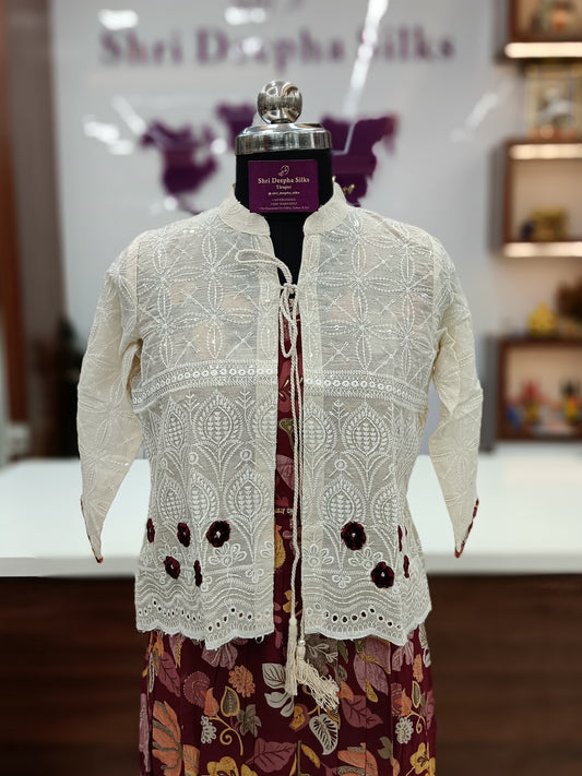 Overcoat Chikankari Midi - OCMD06