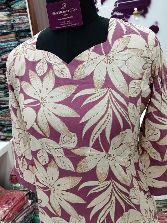 Office Wear Spun Cotton 2 Pcs Salwar Set