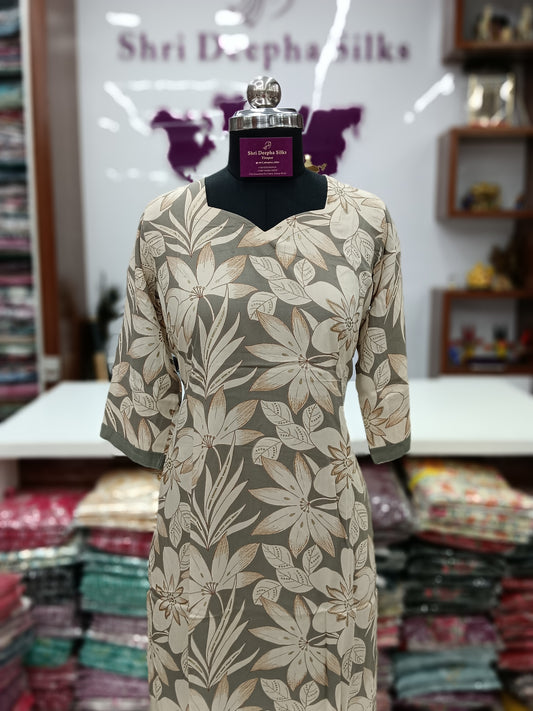 Office Wear Spun Cotton 2 Pcs Salwar Set