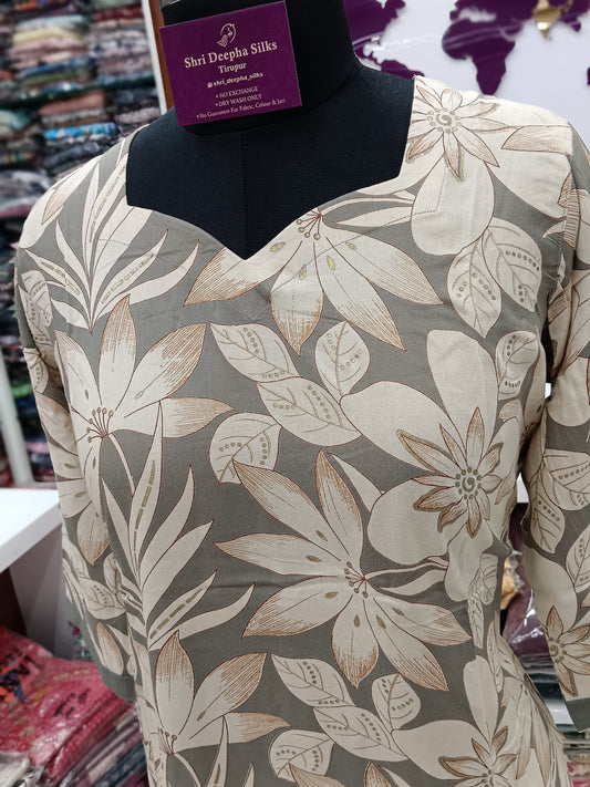 Office Wear Spun Cotton 2 Pcs Salwar Set