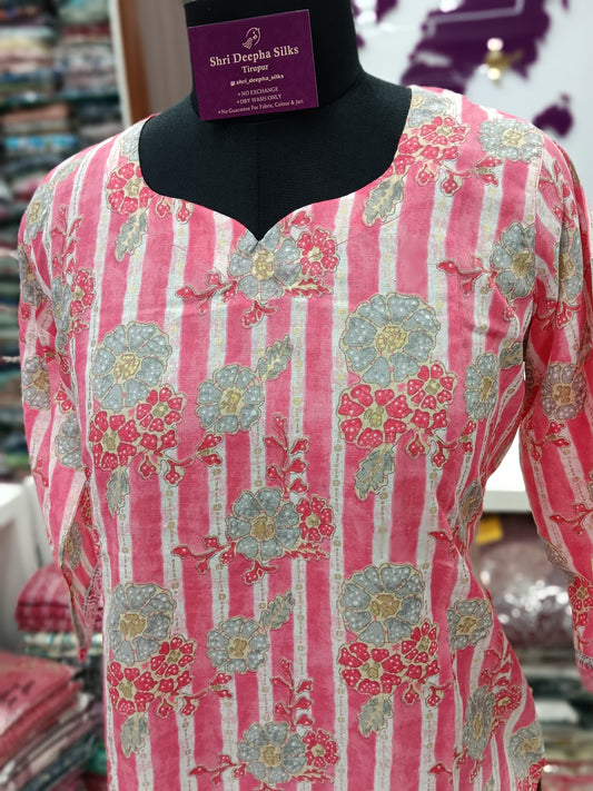 Office Wear Spun Cotton 2 Pcs Salwar Set