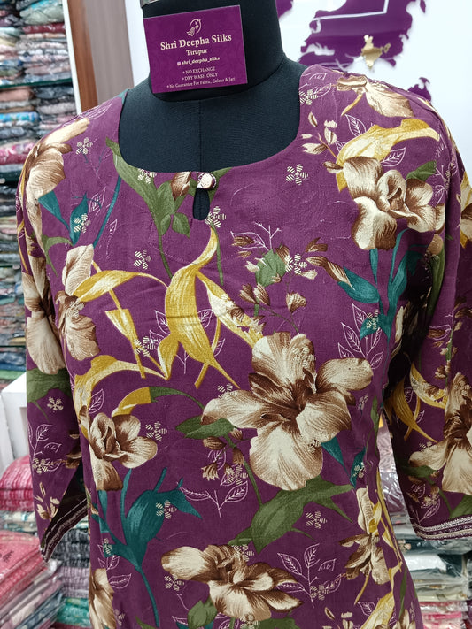 Office Wear Spun Cotton 2 Pcs Salwar Set