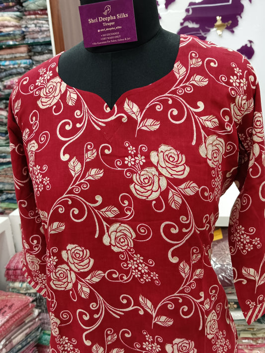 Office Wear Spun Cotton 2 Pcs Salwar Set