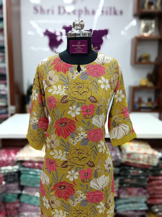 Office Wear Spun Cotton 2 Pcs Salwar Set