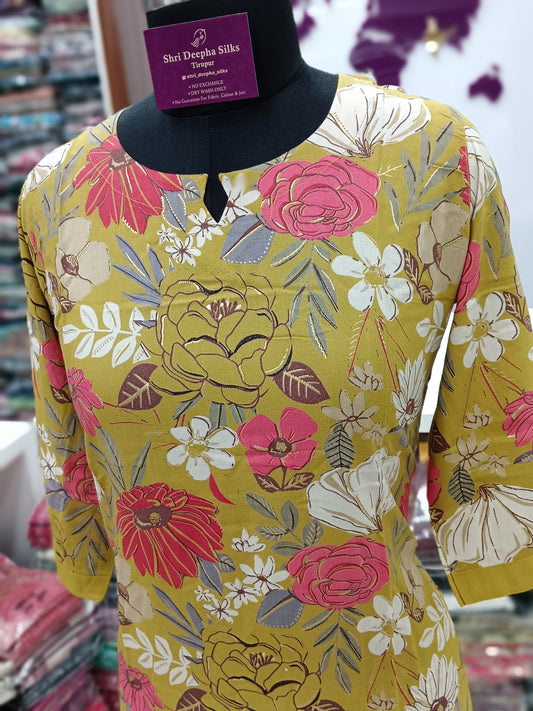 Office Wear Spun Cotton 2 Pcs Salwar Set