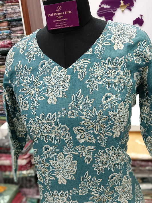 Office Wear Spun Cotton 2 Pcs Salwar Set