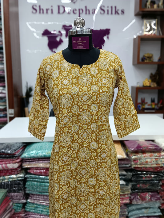 Office Wear Spun Cotton 2 Pcs Salwar Set