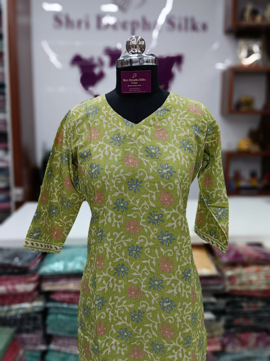 Office Wear Spun Cotton 2 Pcs Salwar Set