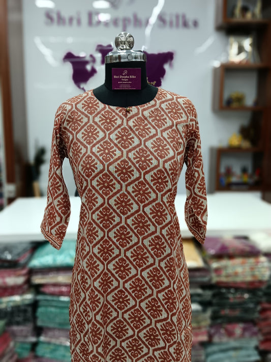 Office Wear Spun Cotton 2 Pcs Salwar Set