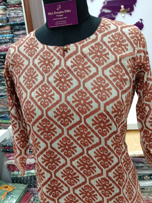 Office Wear Spun Cotton 2 Pcs Salwar Set