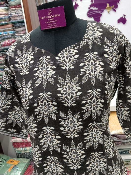 Office Wear Spun Cotton 2 Pcs Salwar Set