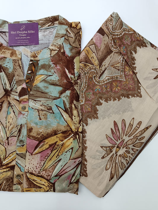 Office Wear Spun Cotton 3 Pcs Salwar Set