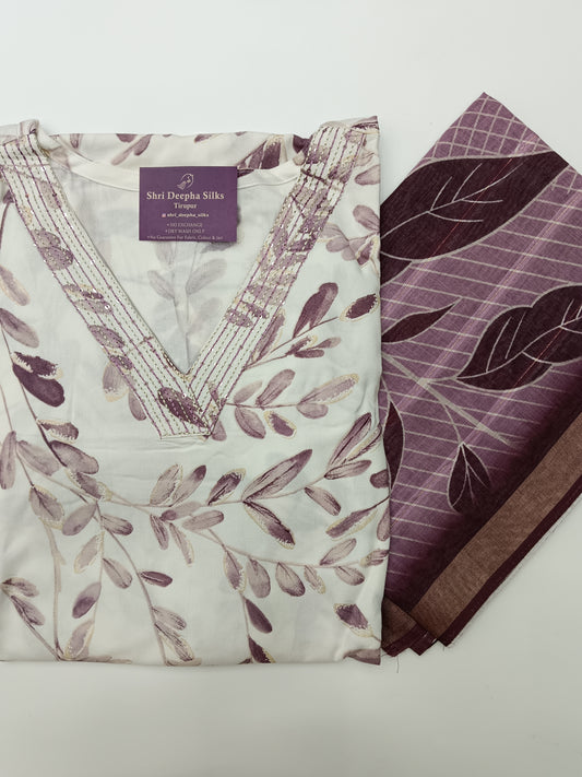 Office Wear Spun Cotton 3 Pcs Salwar Set