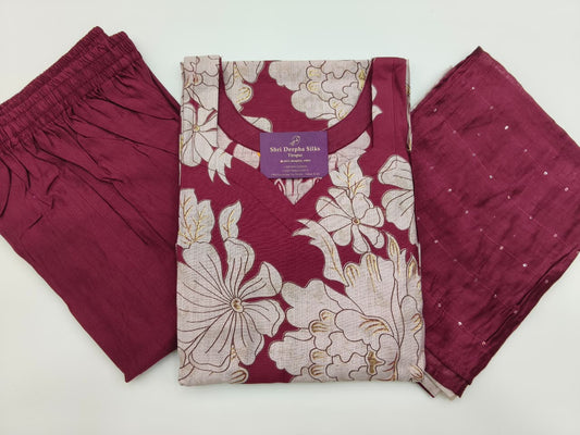 Office Wear Vatican Silk 3 Pcs Salwar Set