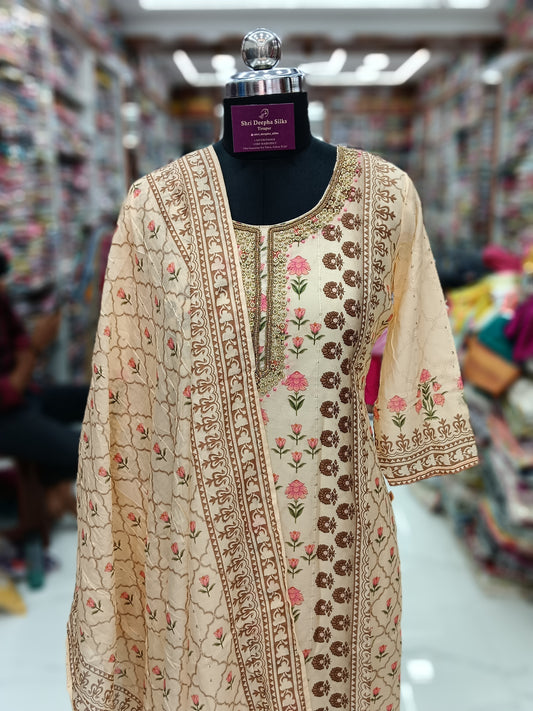 Premium Party Wear Pure Muslin Digital Print 3 Pcs Salwar Set