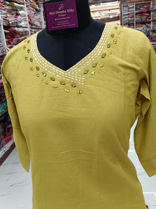 Cream Pastel Short Co Ord Set Golden Yellow - SCJV06