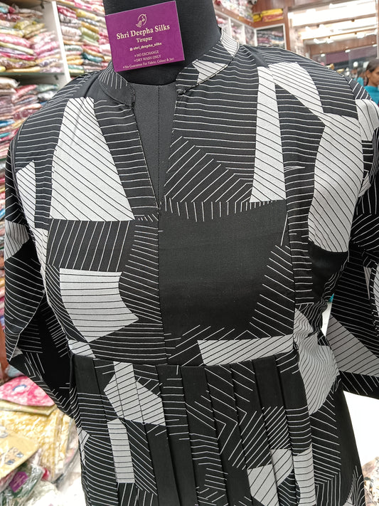 Spun Cotton Black & Grey Feeding Midi - FM12