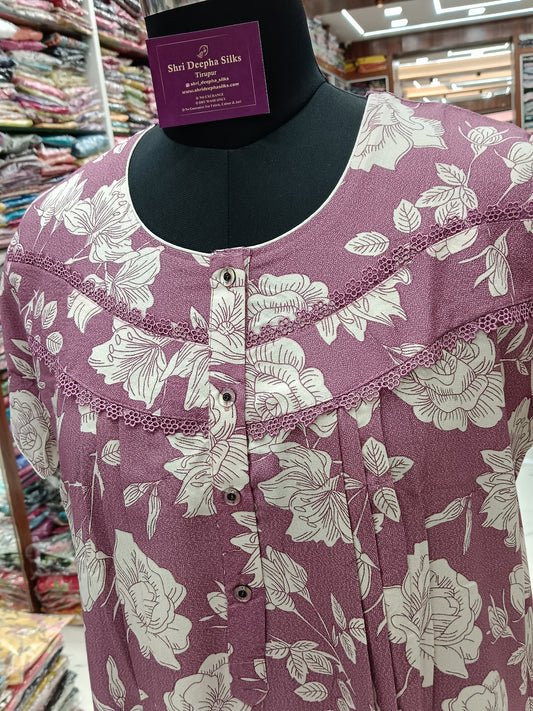 Spun Cotton Feeding Nighty - FNT01