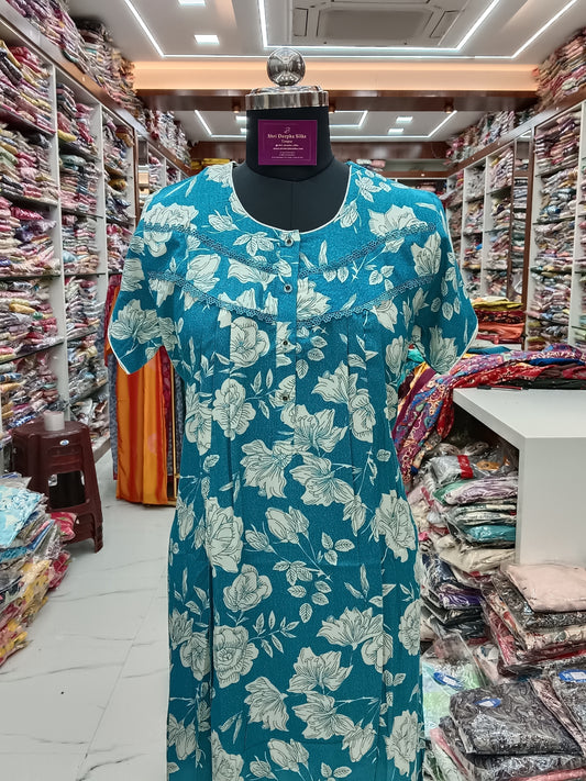 Spun Cotton Feeding Nighty - FNT02