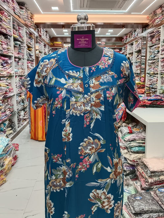 Spun Cotton Feeding Nighty - FNT03